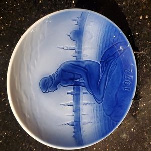 Svend Jensen Hans Christian Anderson Christmas Wall -Plate 1972